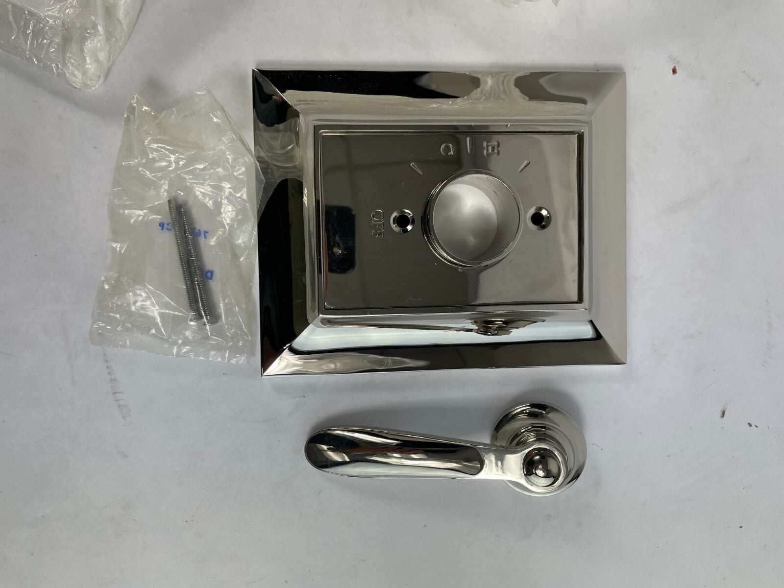Kohler Finial T309-4P-SN polished nickel Rite-Temp valve trim with lever handle
