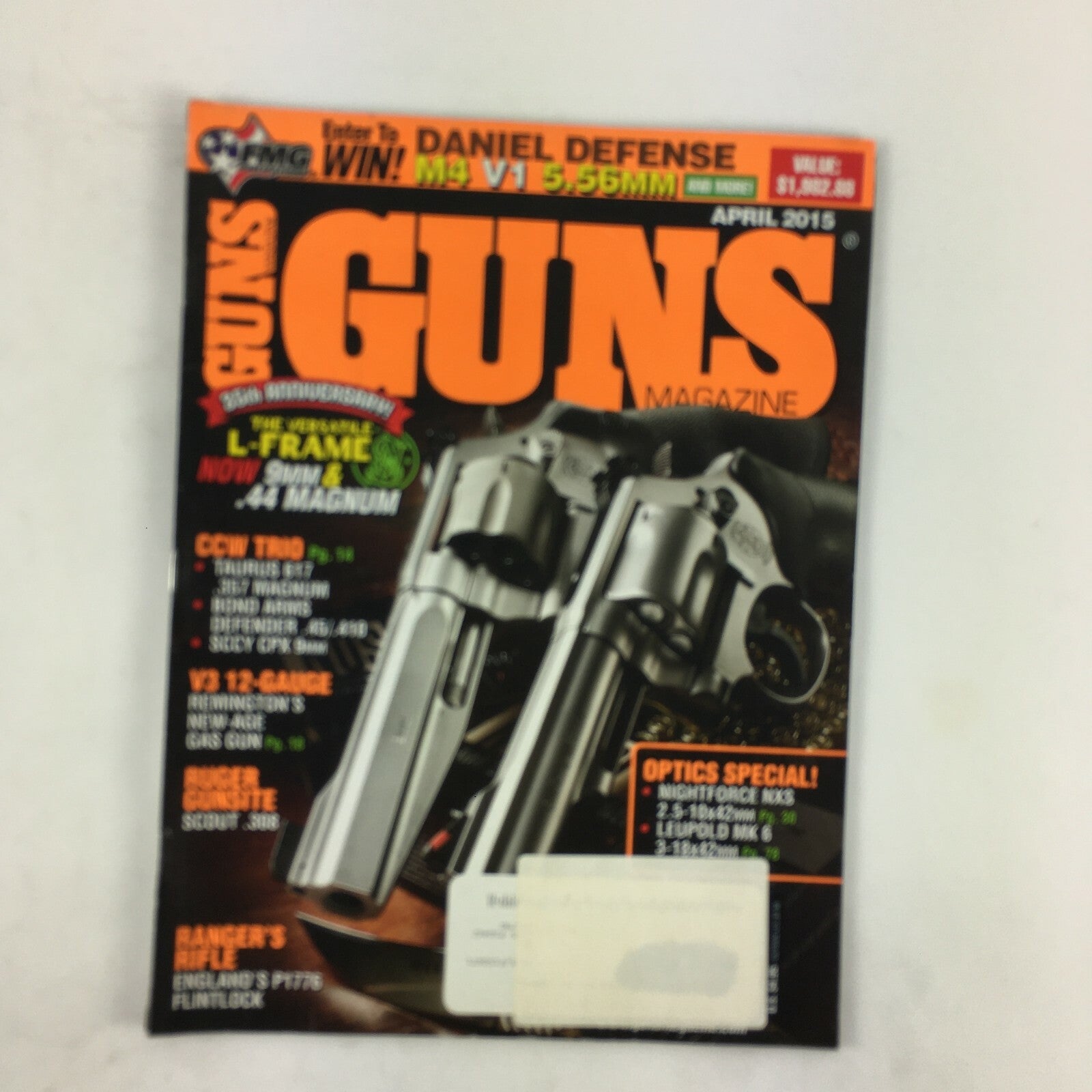 April 2015 Guns Magazine V3 12 Guage 9mm & .44 Magnum Rangers Rifle .357 Magnum