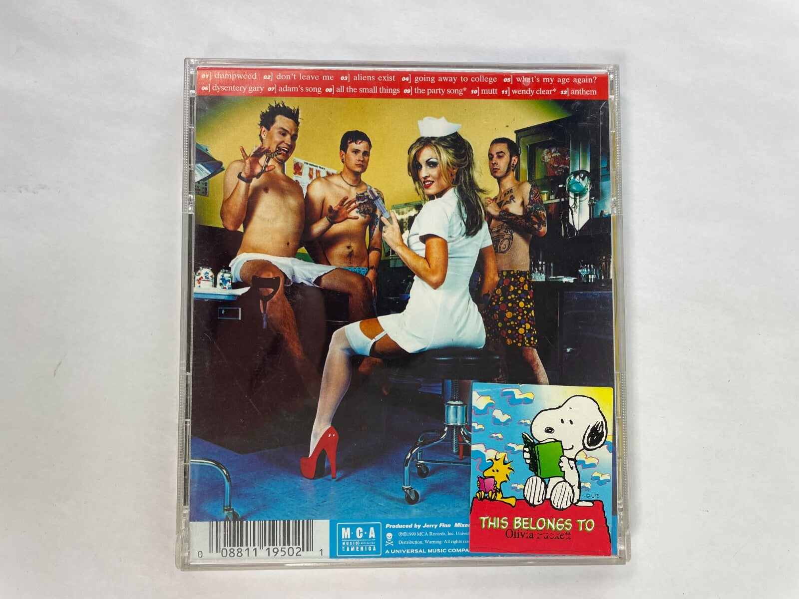 Enema of the state the Party Song Going away to college Don't Leave me CD 53