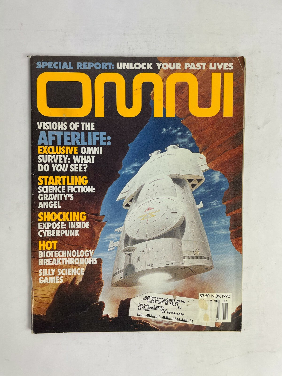 November 1992 Omni Magazine Special Report Unlock Your Past LivesVisions Science