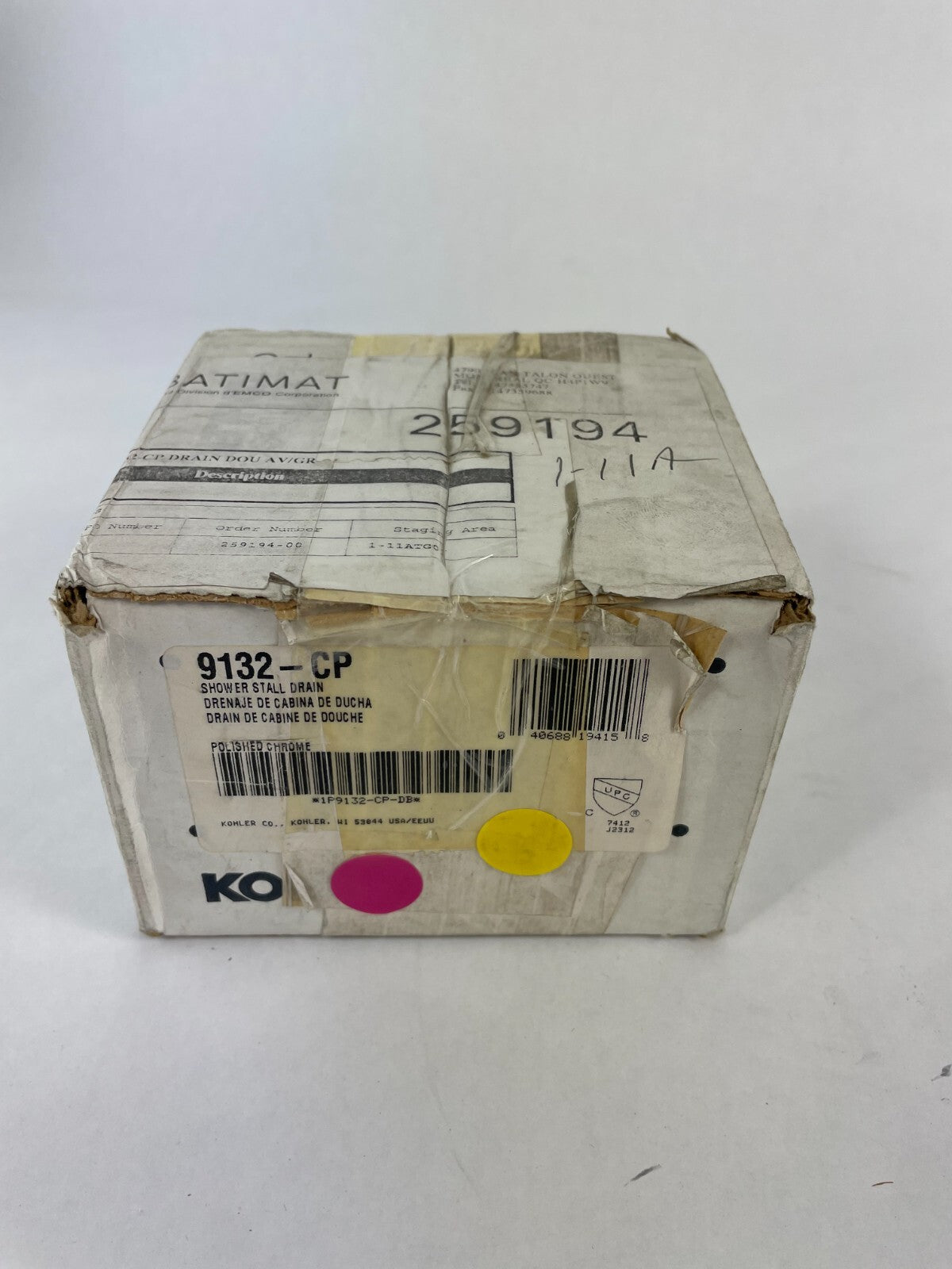 Kohler Bathroom Shower Stall Drain Polished Chrome 9132 - CP