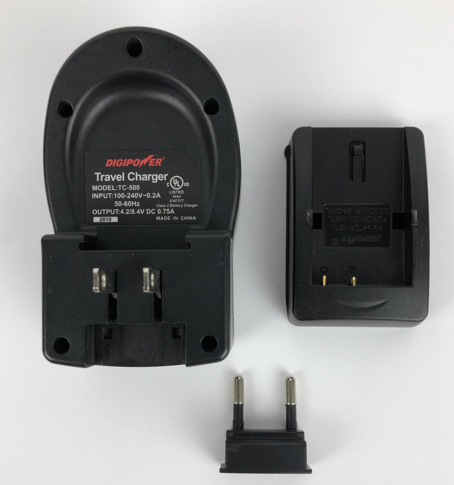 Digipower TC-500 DSLR-500 Travel Battery Charger for Canon 100-240V ~ 0.2A 50-60