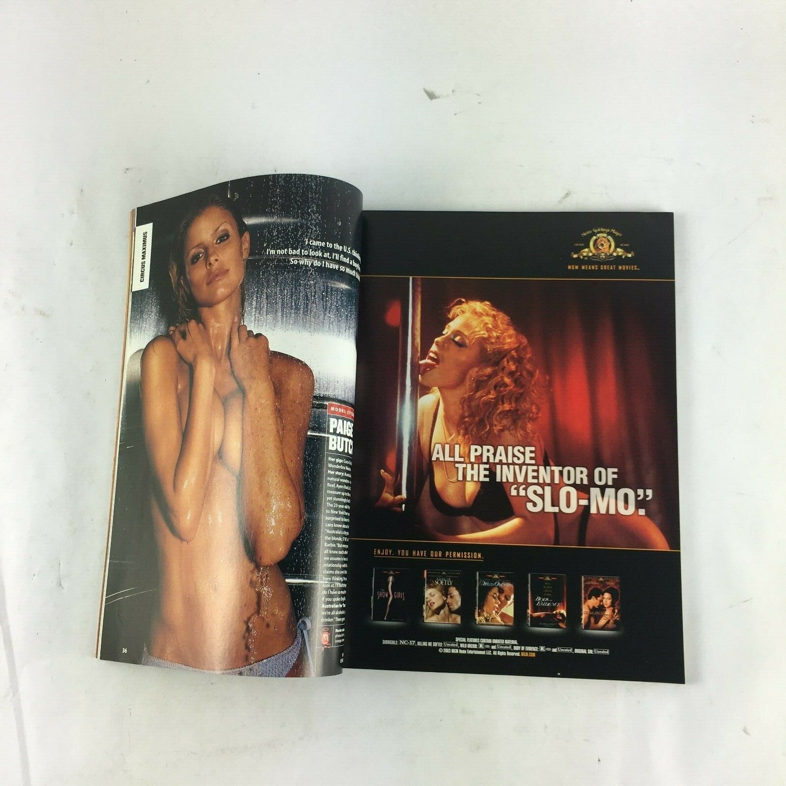 August 2003 Maxim Magazine Get In Bed With Anna Kournikova! Panties Away!