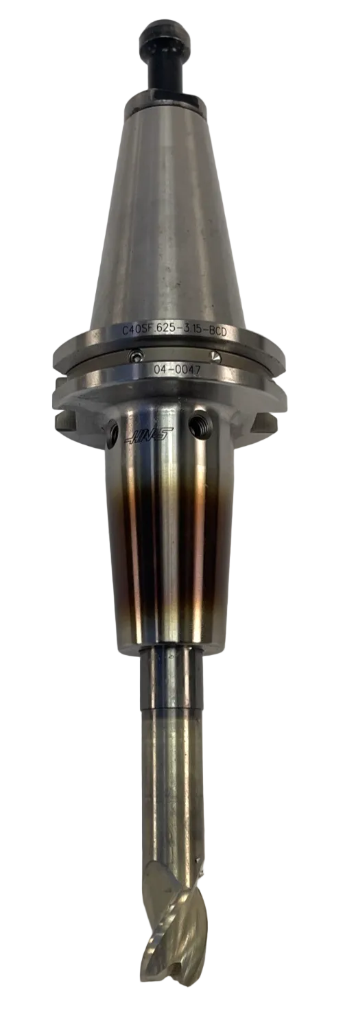 HAAS C40SF ..625 x 3.15 Shrink Fit Holder 04-0047 CAT40 w 15mm 3 Flute End Mill