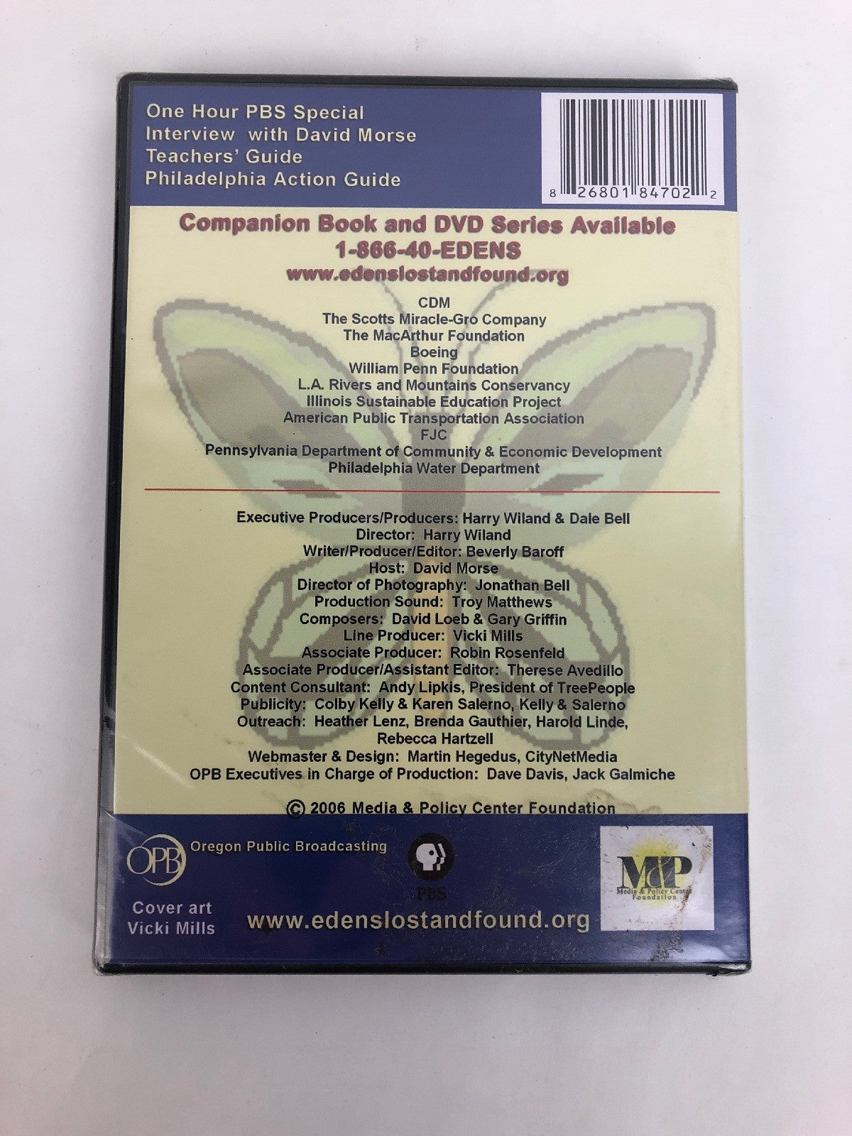 PBS ~ Edens Lost & Found - Philadelphia 'The Holy Experiment' - DVD Video F