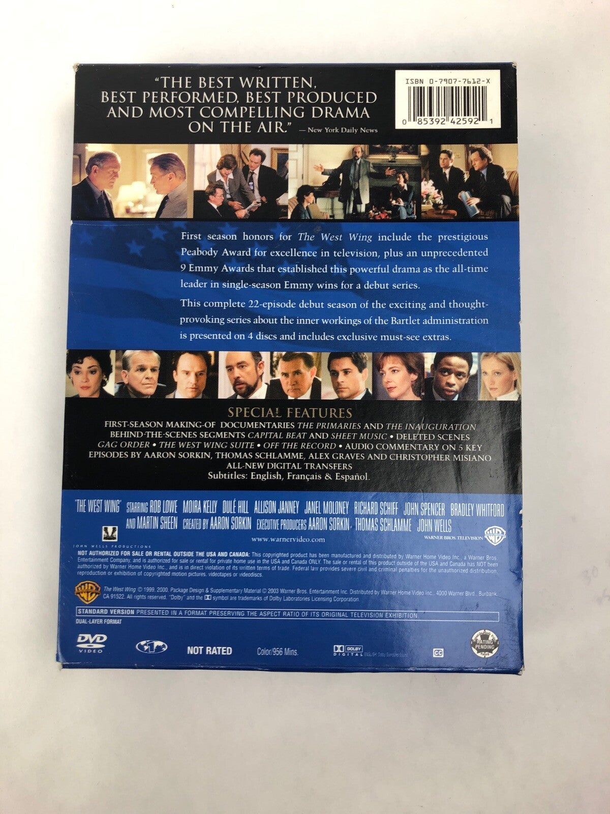 The West Wing - The Complete First Season (DVD, 2003, 4-Disc Set) Mint Discs