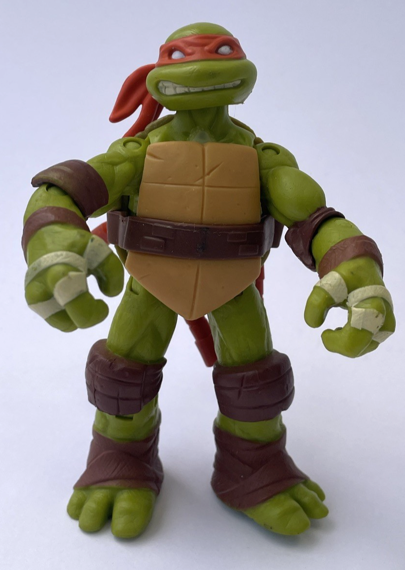 2 x Teenage Mutant Ninja Turtles Michelangelo & Raphael Viacom Figurines 4.5"