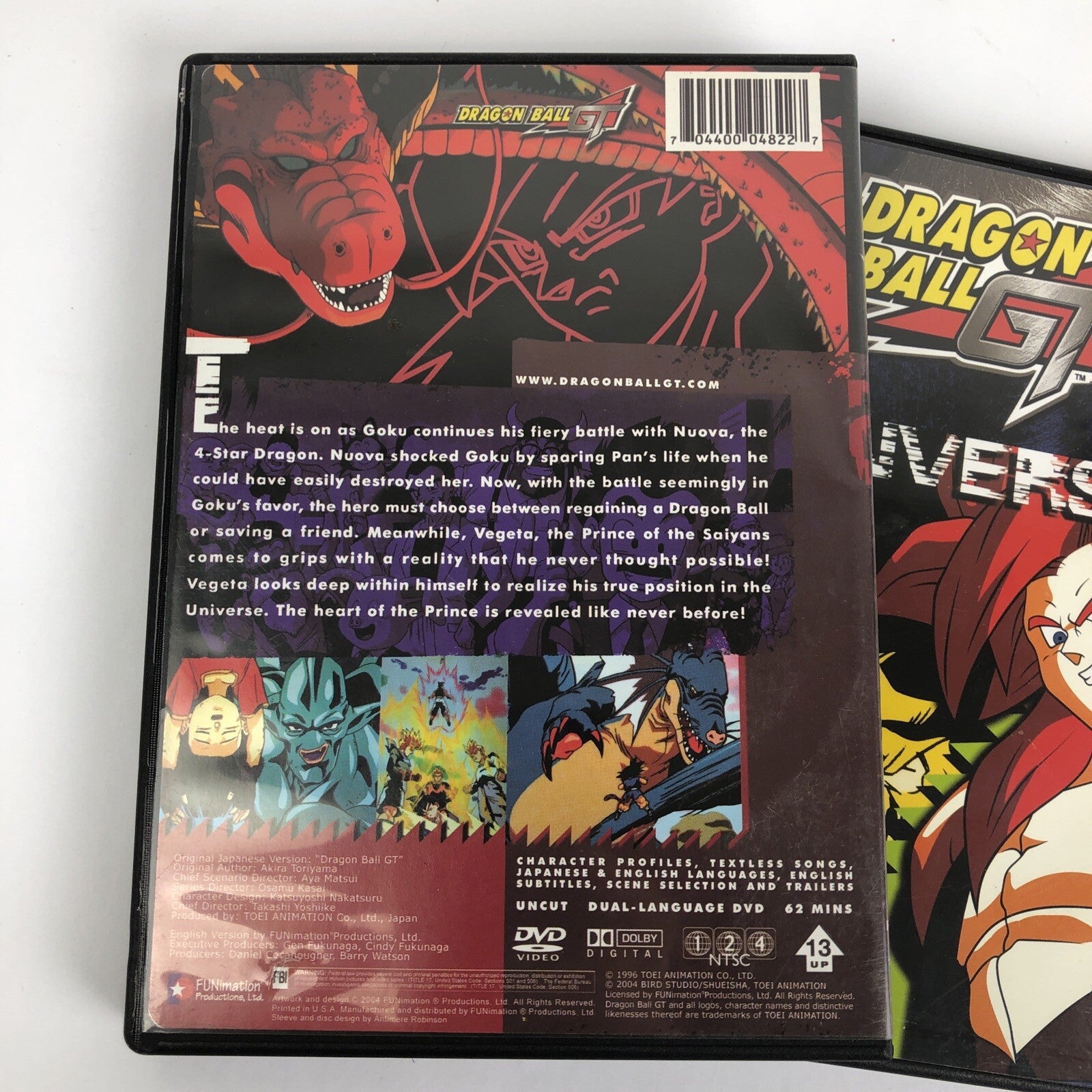 2 x Dragon Ball GT : Shadow Dragon - REALIZATION and Conversion (DVD, 2004) MINT