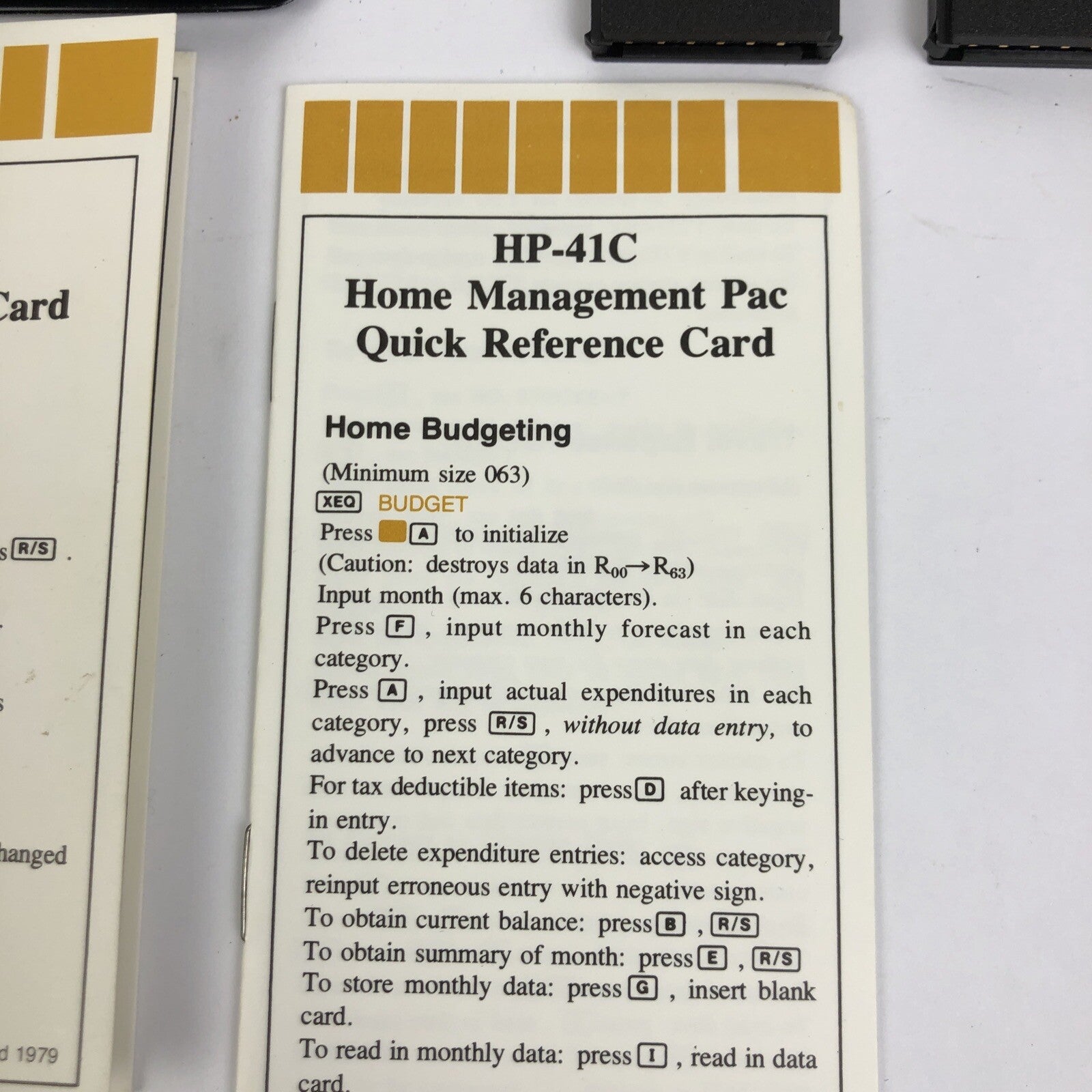 Vtg Hewlett Packard Calculator Memory Module HP 82106A HP 00041-15003 Reference