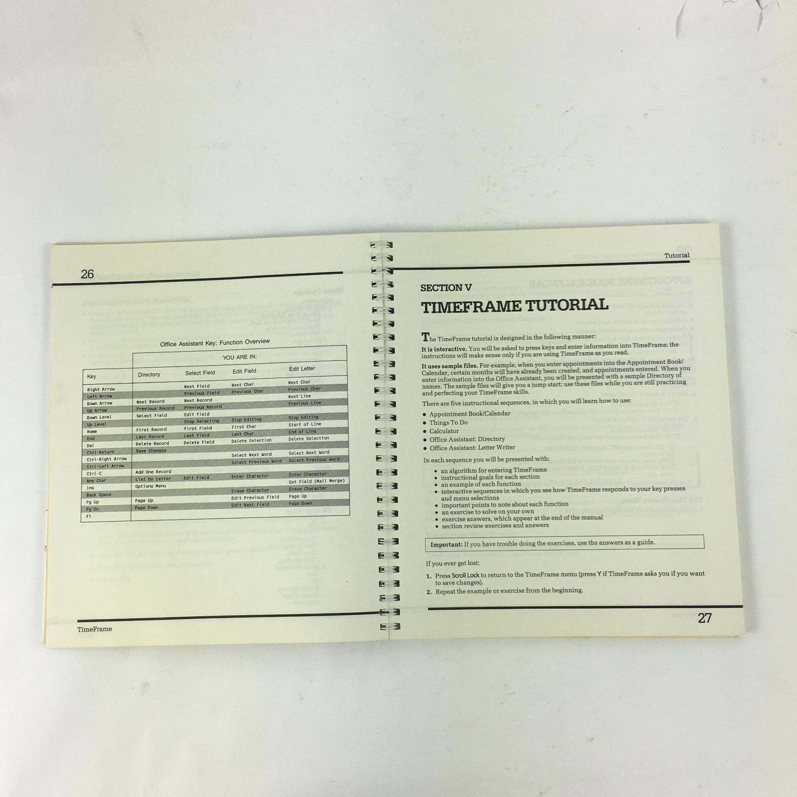 Ashton-Tate Time Frame Electronic Office Assistant for Ashton-Tate's Framework