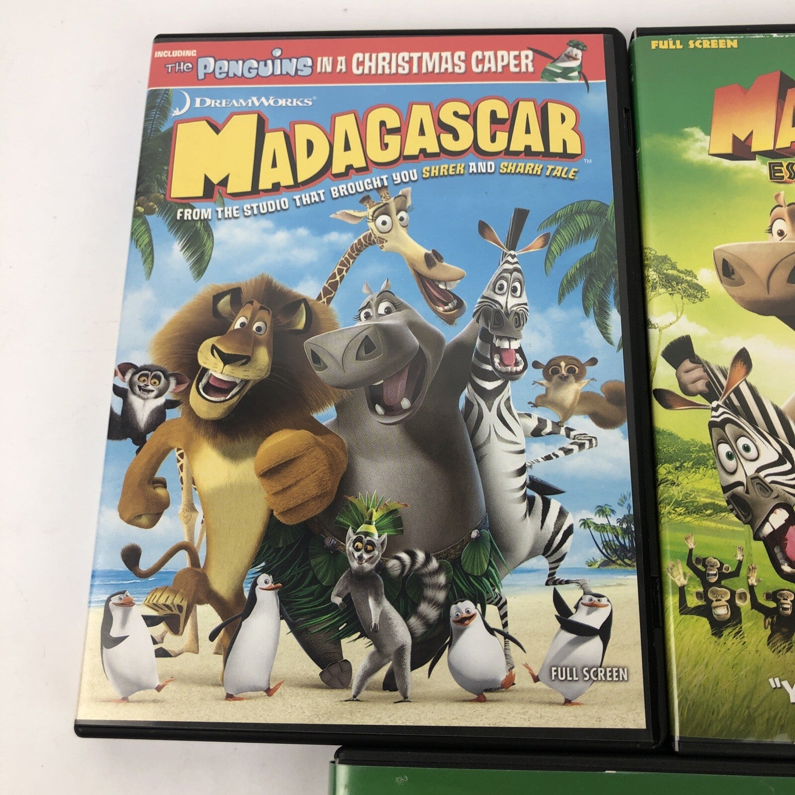 3 MADAGASCAR DVD Lot: 1; ESCAPE 2 AFRICA; The Penguins of Madagascar -Mint Discs