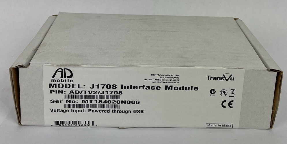 USB Powered AD Mobile Model - J1708 Bus Interface Module AD/TV2/J1708