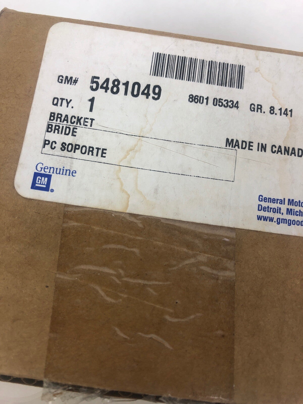Genuine OEM GM Bracket Part # 5481049 General Motors- Fast Free Shipping