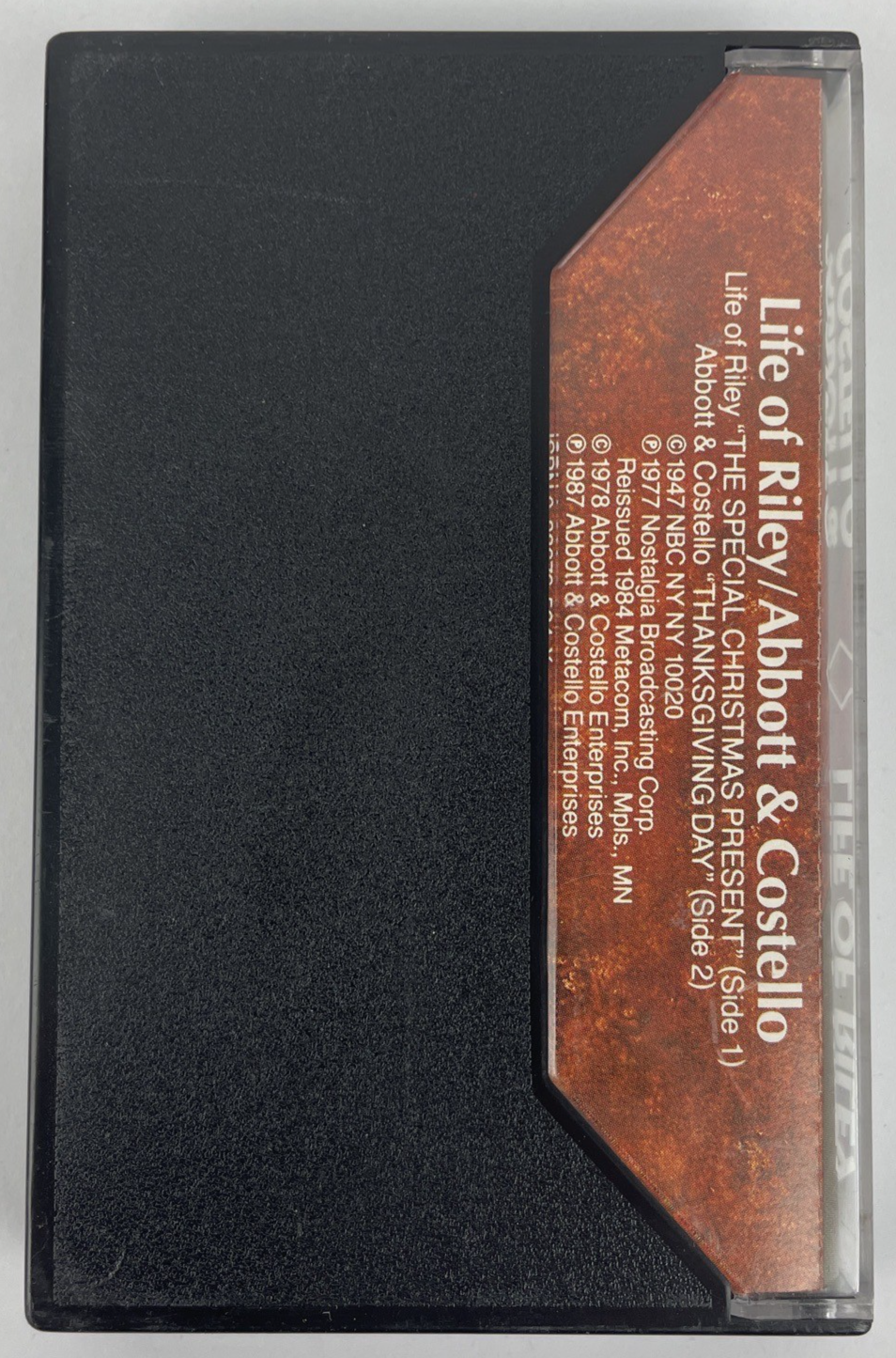 Abbott & Costello Life Of Riley Cassette Special Christmas Present Thanksgiving