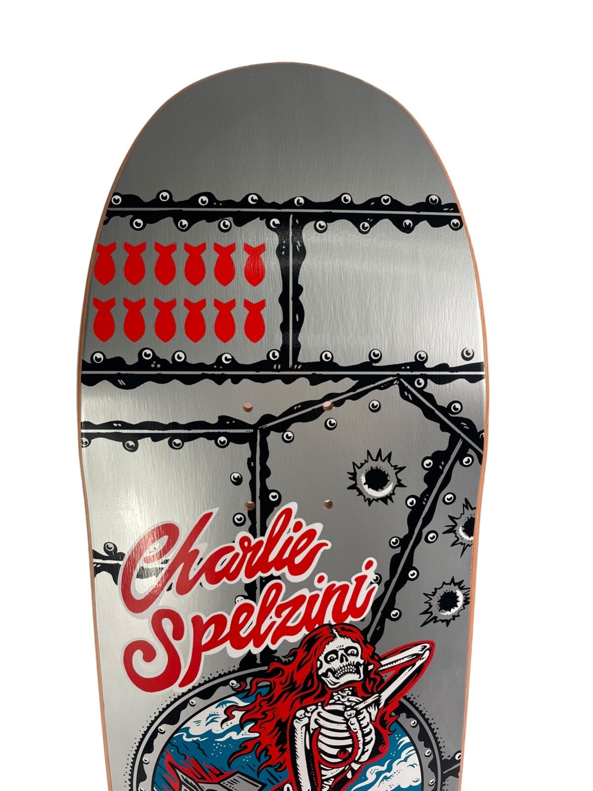 Death Skateboards Charlie Spelzini Pro 8.625-inch pool shape skateboard deck with free shipping.