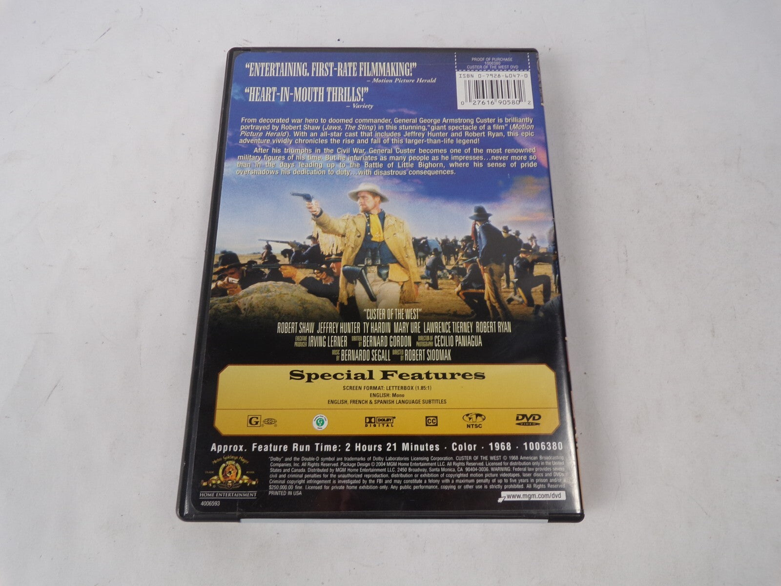 The Custer Of The West The Epic Saga Of The Man Who Became A Legend DVD Movies