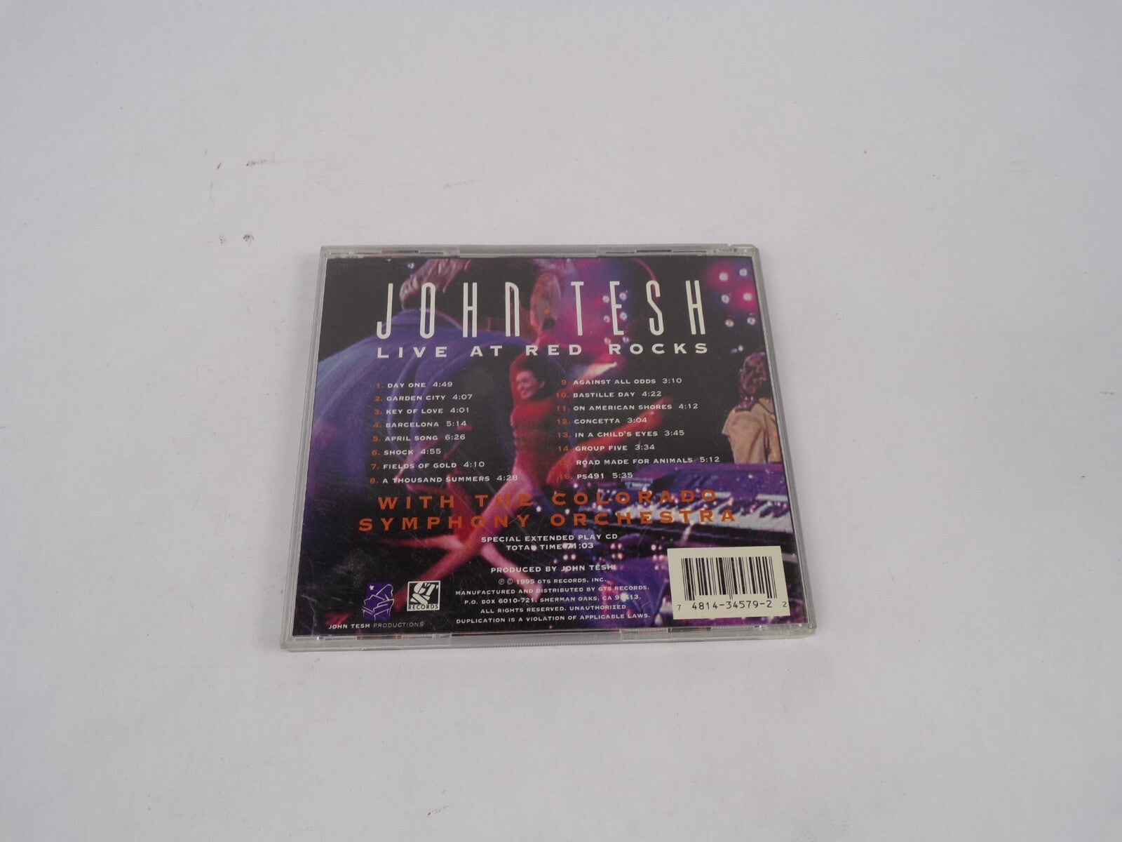 John Tesh Live At Red Rocks Day One Garden City Key Of Love Barcelona ShockCD#67