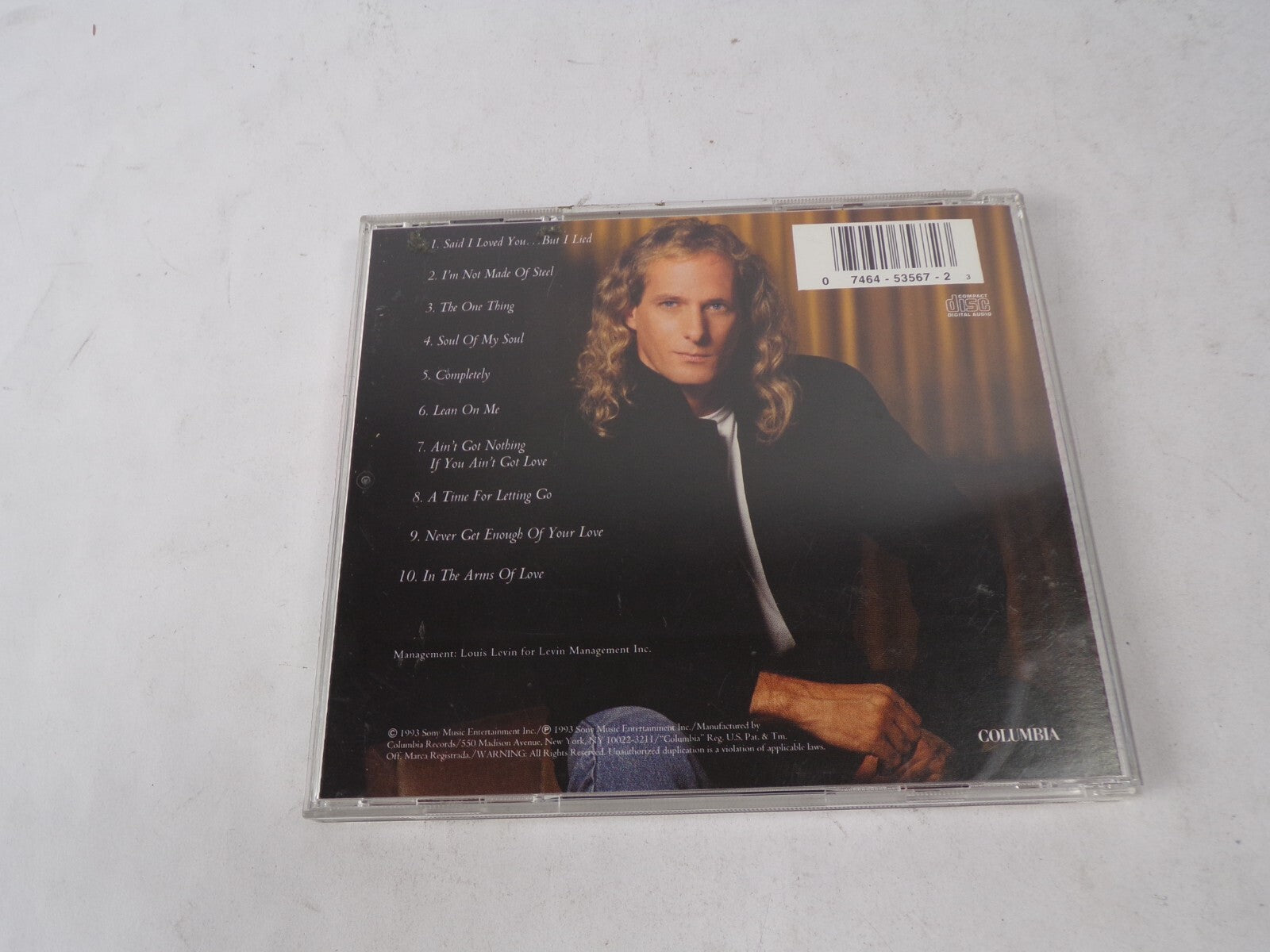 Michael Bolton The One Thing Said I Loved You But I Lied I'm Not Made Of CD#62