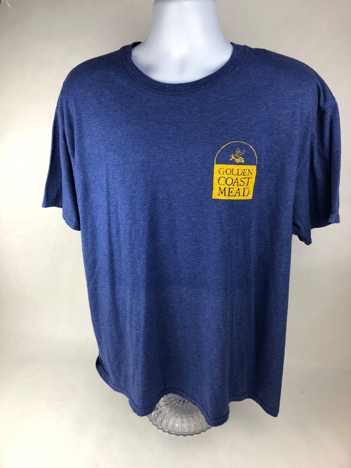 Golden Coast Mead T Shirt Sz XL Blue Gandalf Drank Mead Sustainable Fabric