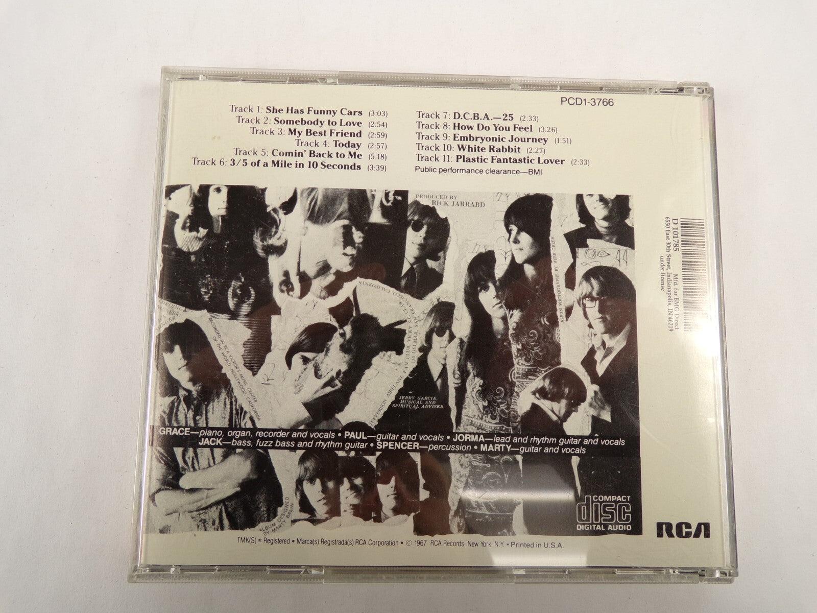 Surrealistic Pillow Jefferson Airplane She Has Funny Cars Somebody My Best CD#54