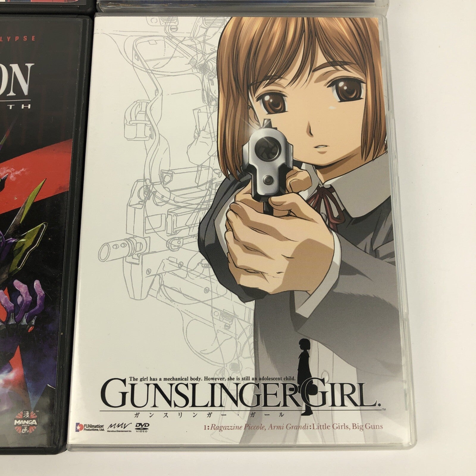 ANIME DVD LOT Elfen Lied Vector 1 , 2 Gunslinger Girl Fafner Neon Genesis x 2