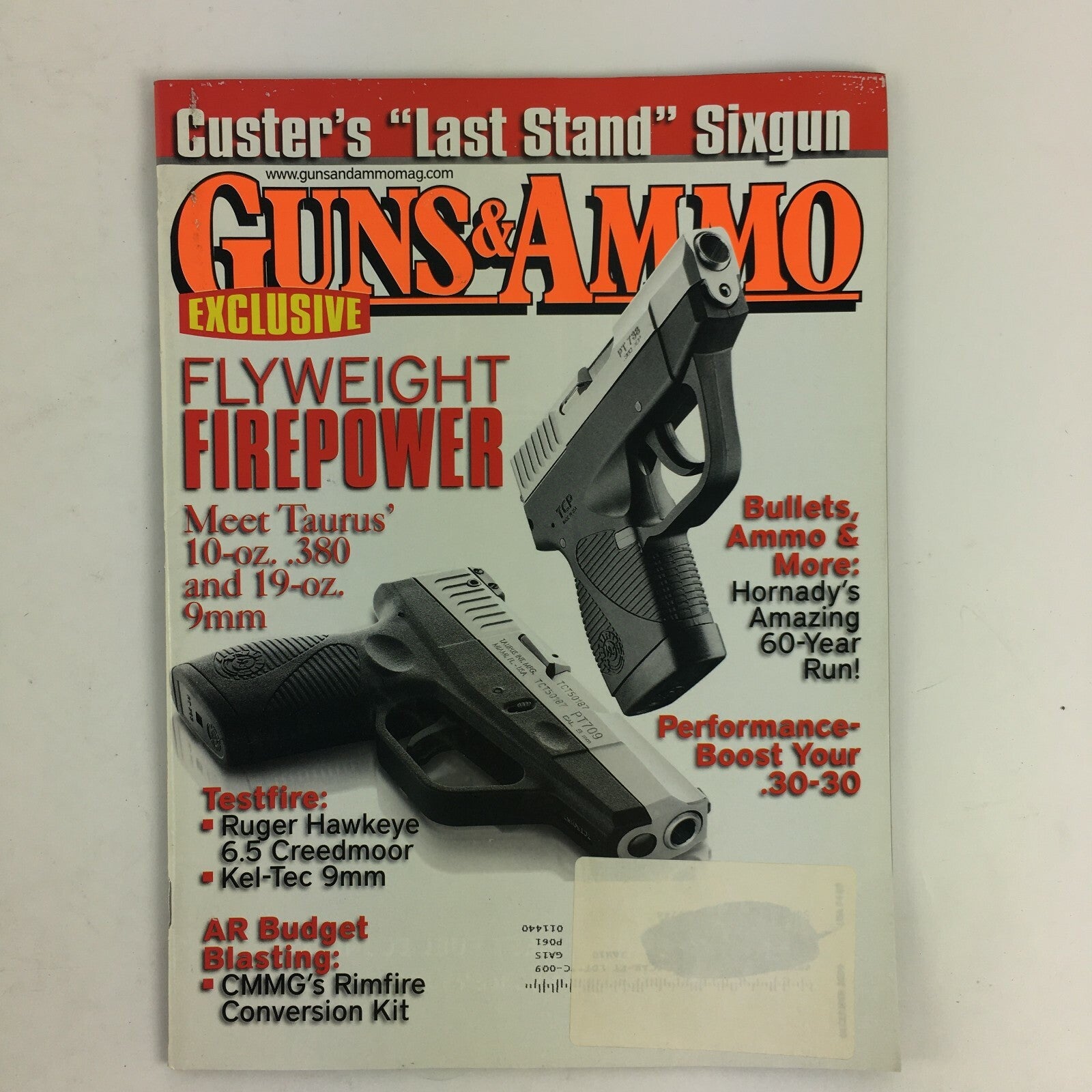 December 2009 Guns & Ammo Magazine FlyweightFire Power Meet Taurus10-oz .380 9mm