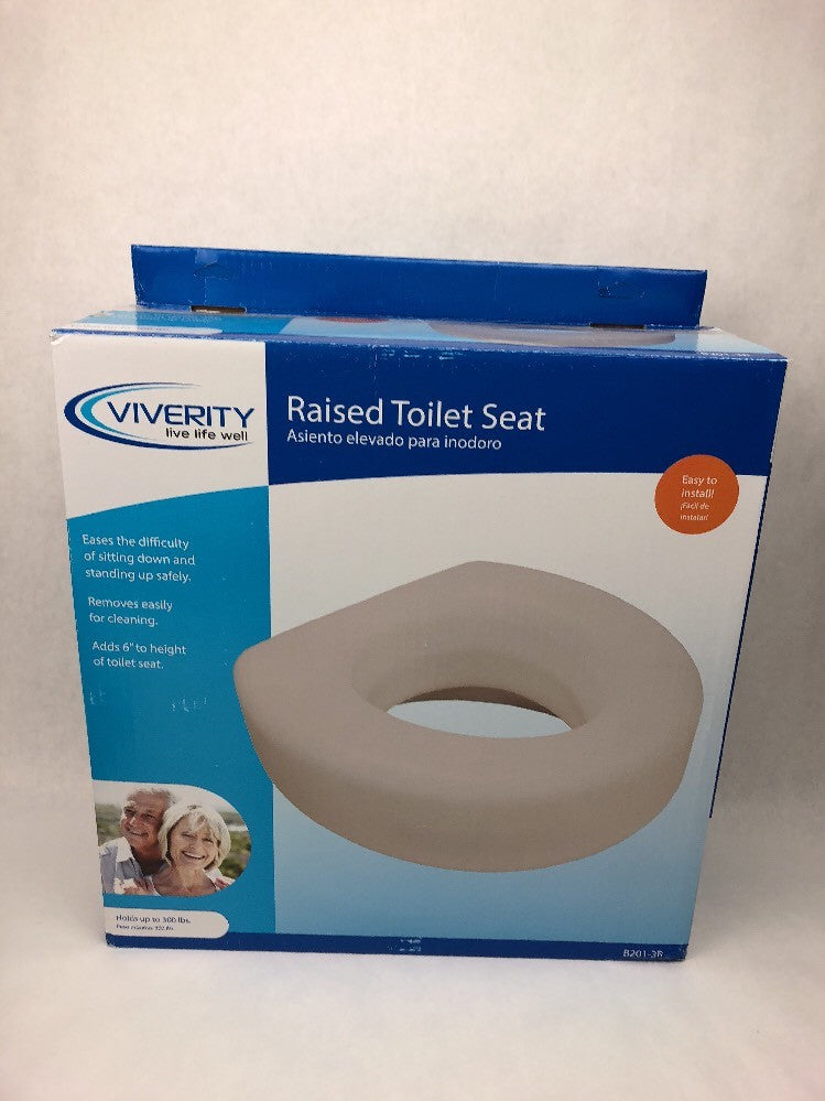 Viverity Raised Toilet Seat Holds Up To 300 Lbs Fast Shipping