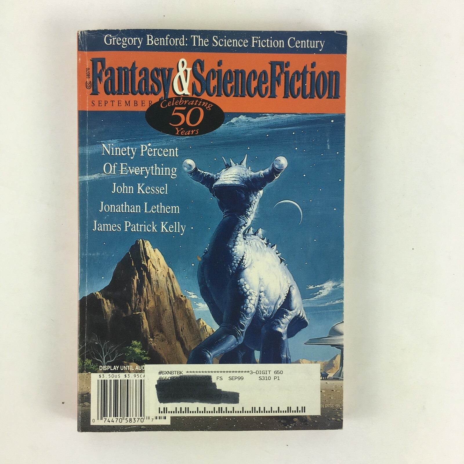 September Fantasy & Science Fiction Ninety Percent of Everything John Kessel