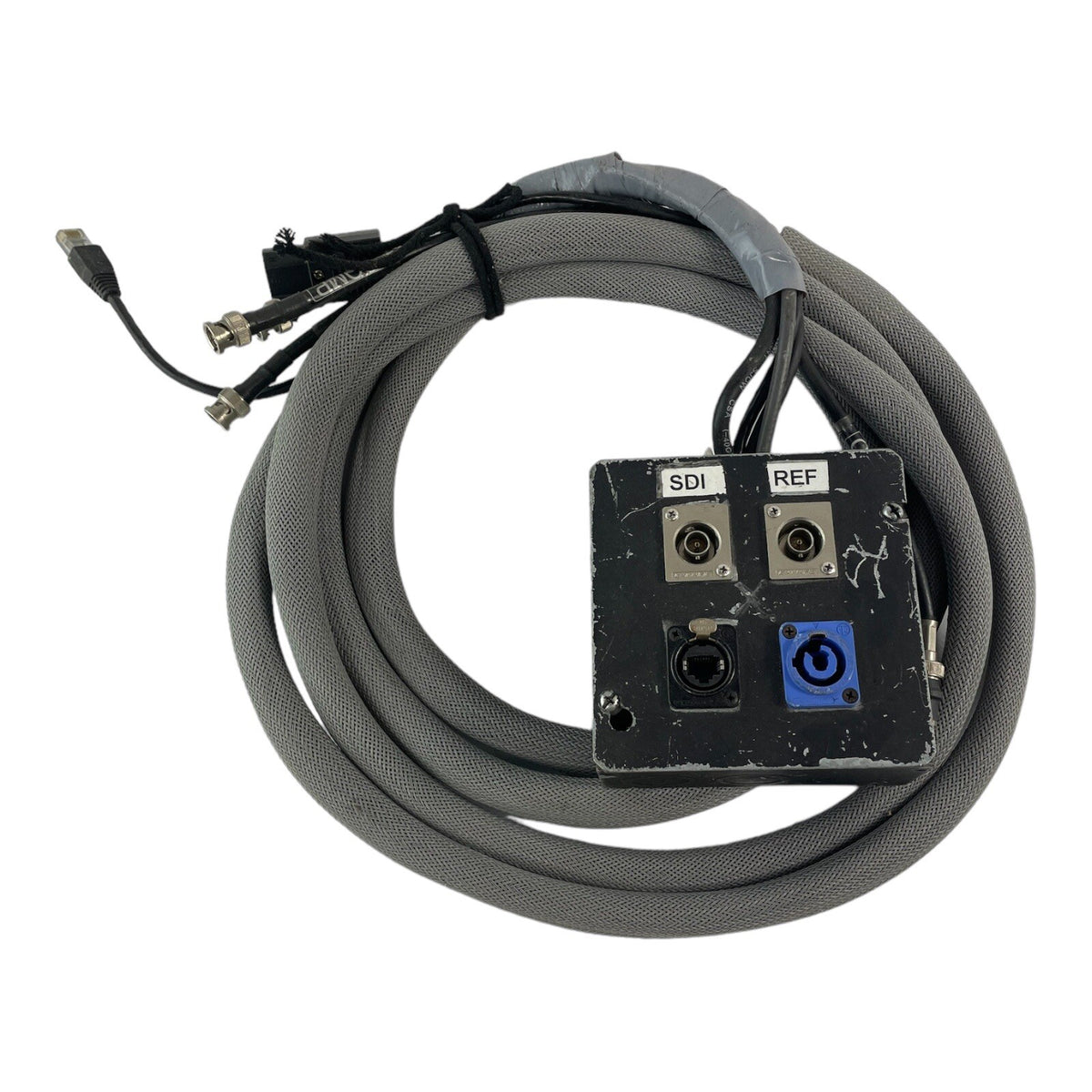Breakout box Audio Snake 4 inputs Neutrik powerCON 20A EtherCon RJ45 BNC #D2