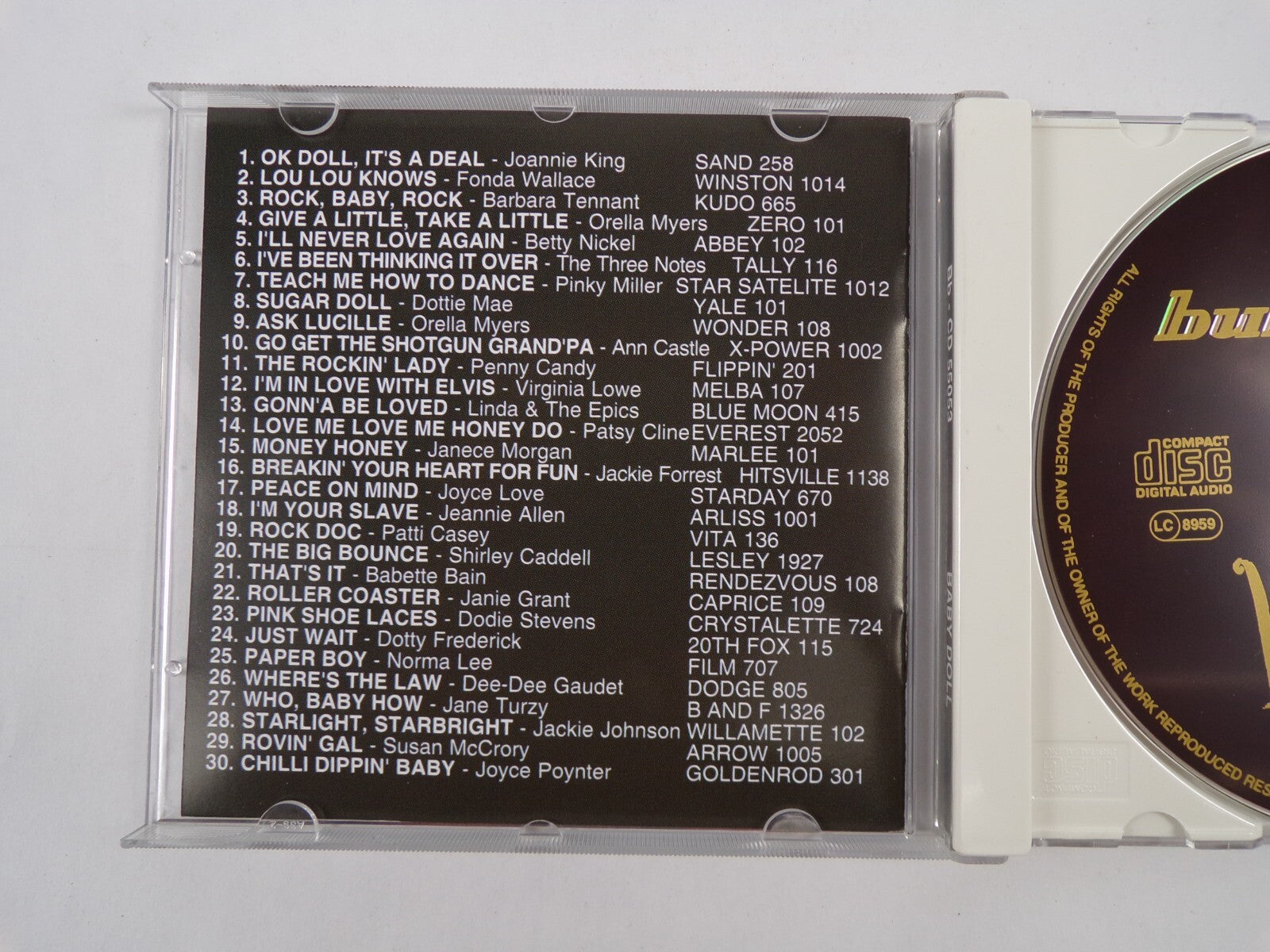 Baby Doll Buffalo Bop Roller Coaster CD #18