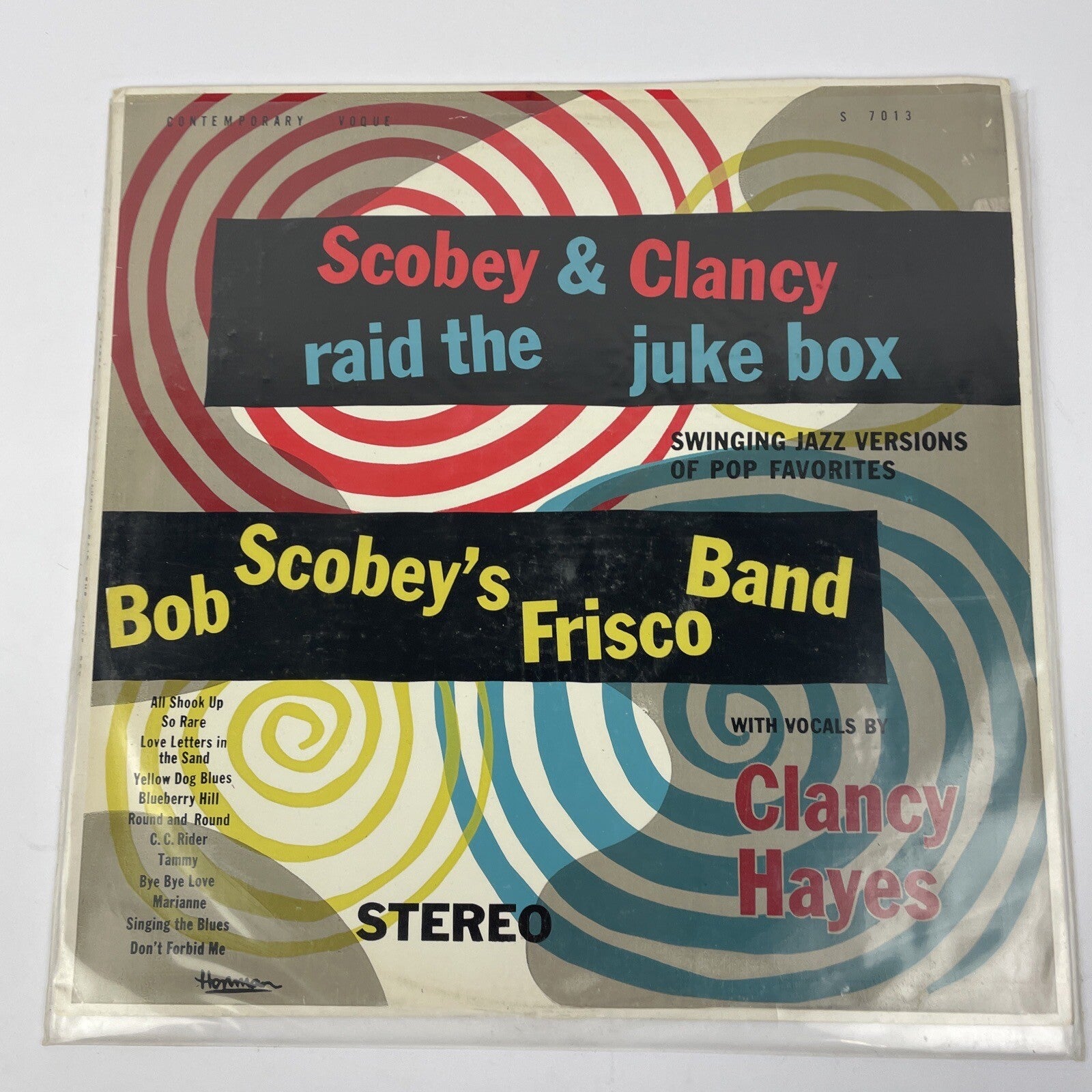 BOB SCOBEY & CLANCY: raid the jukebox CALIFORNIA 12" LP 33 RPM * Swinging Jazz