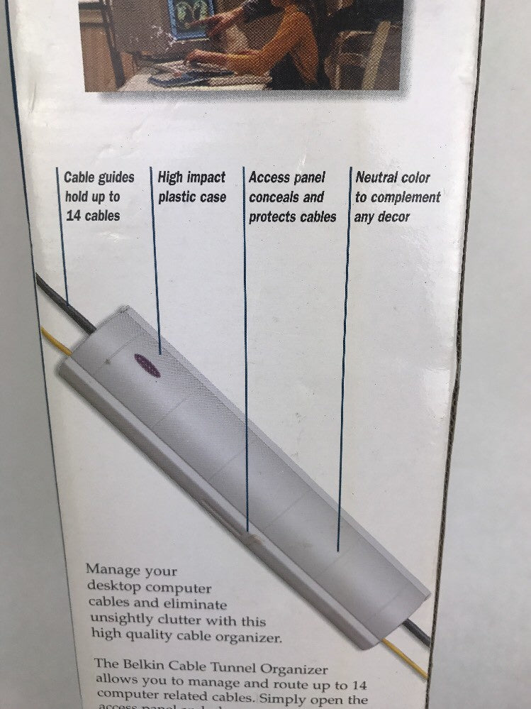 NEW Belkin White Cable Tunnel Organizer F8B020-WHT ULTRA FAST SHIPPING