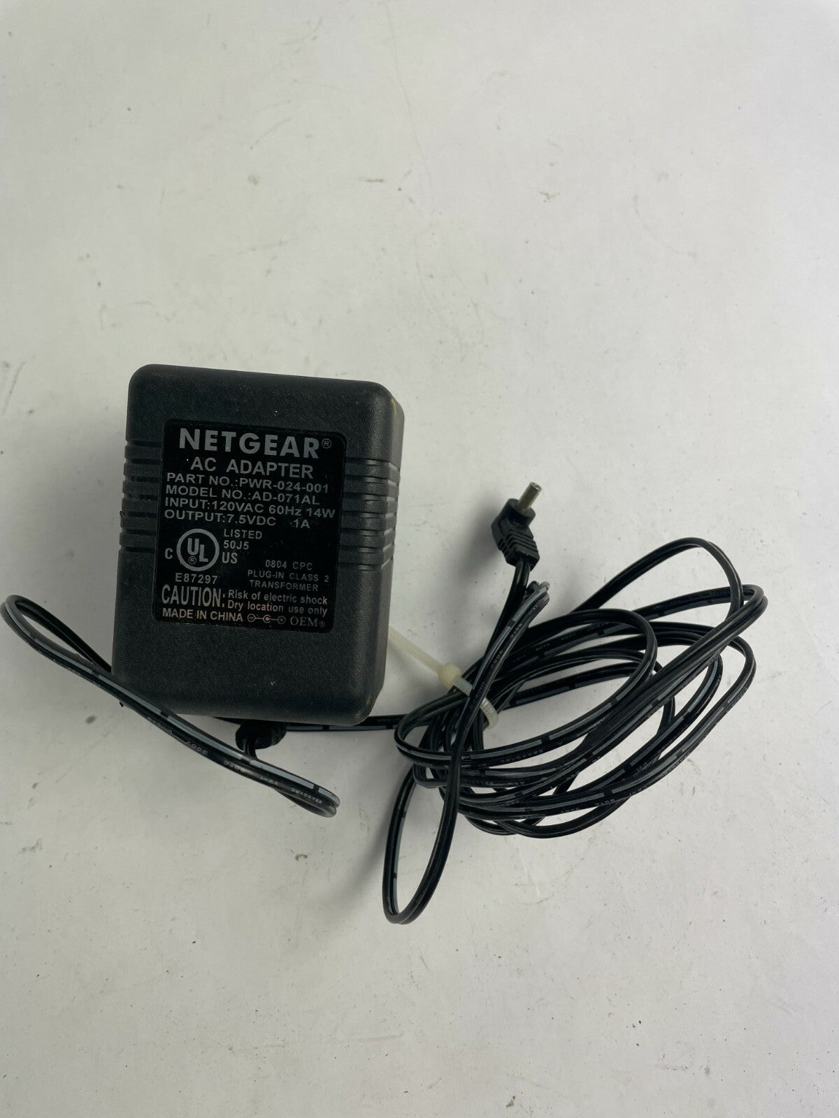 Genuine NETGEAR PWR-024-001Ac Adapter Output 7.5 V 1 A Power Supply Adapter A95