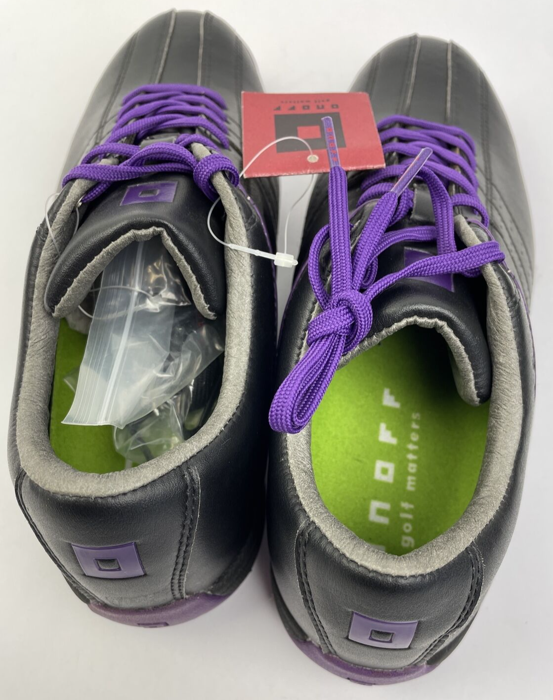 ONOFF Hard Spike Golf Shoes OS7114 black purple size 24.5 US 8 rare golf footwear
