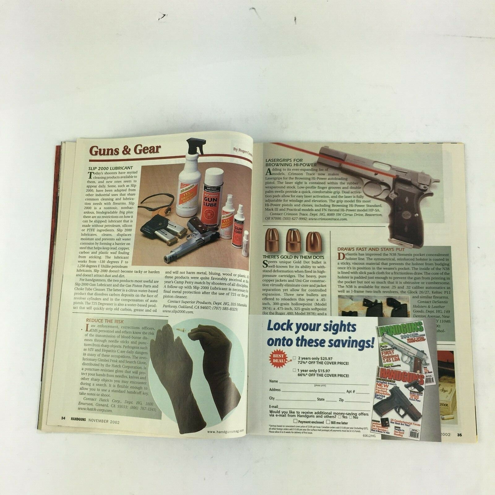 November 2002 Guns&Ammo Handguns Magazine The 9mm Legend Continues Kimber