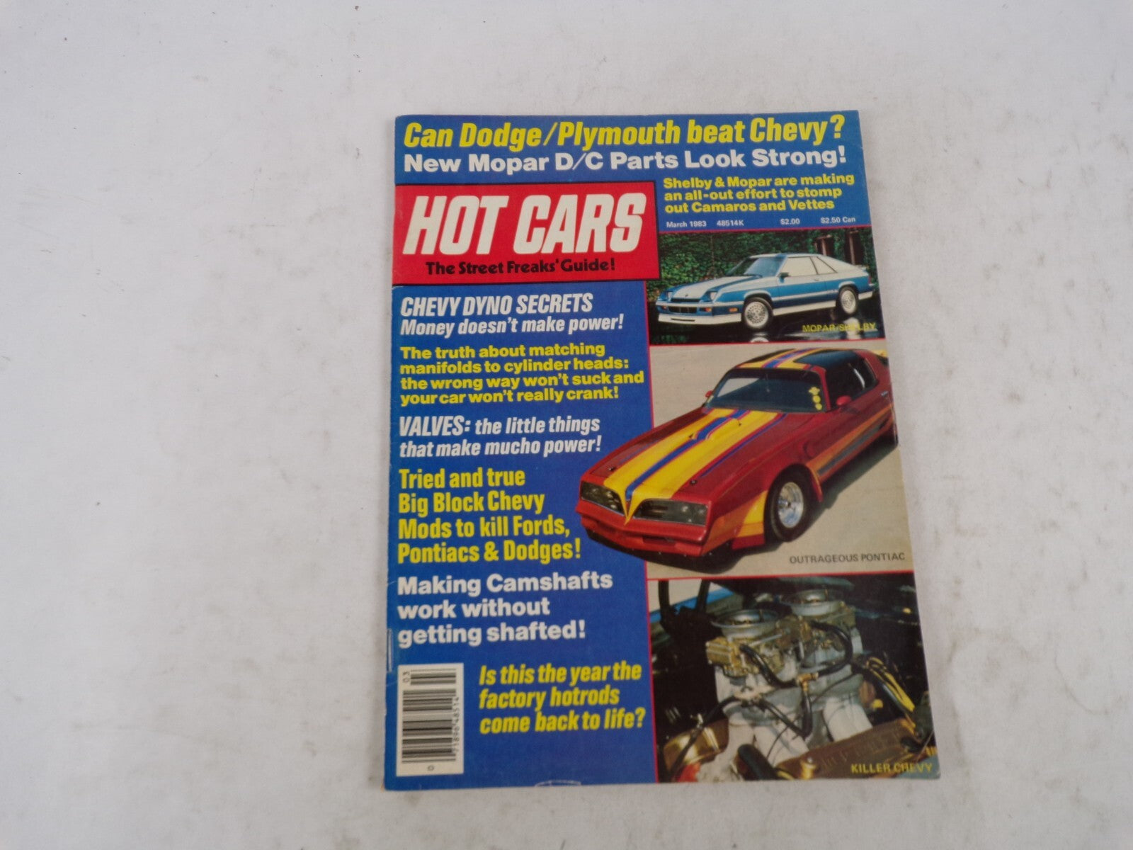 March 1983 Hot Cars The Street Freaks' Guide! Chevy DYNO Secrets Money Doesn't