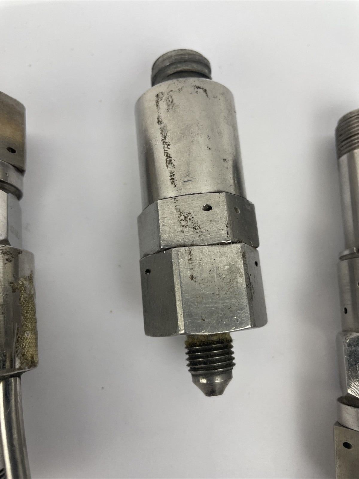 Lot of 7 stainless steel pressure transducers from assorted brands
