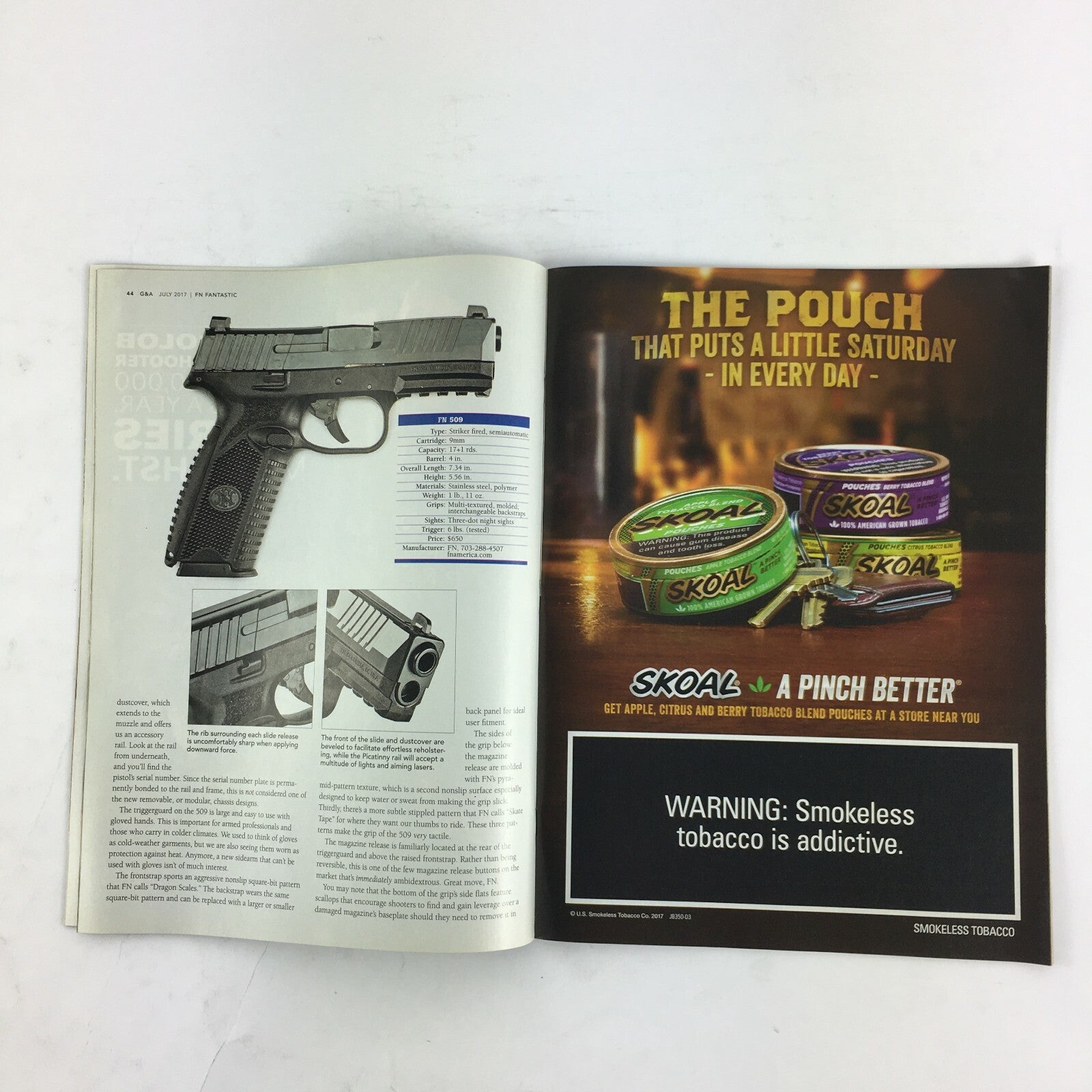 July 2017 Guns & Ammo Magazine.380 SCCY's France's MAS-36 Patrick Sweeney Eric R