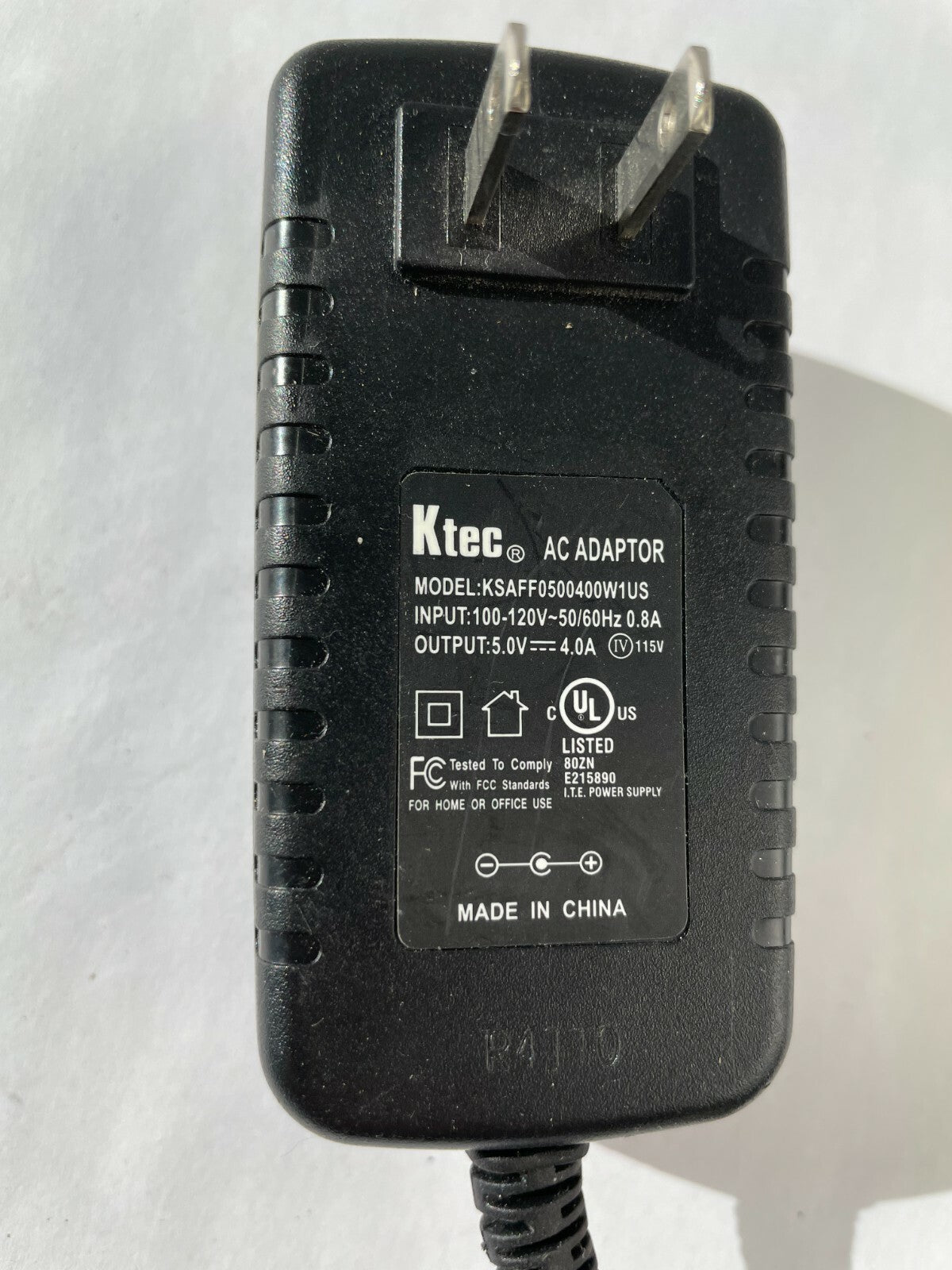 Genuine Ktec Ac Adapter KSAFF0500400W1US Output 5 V 4 A Power Supply Adapter A81