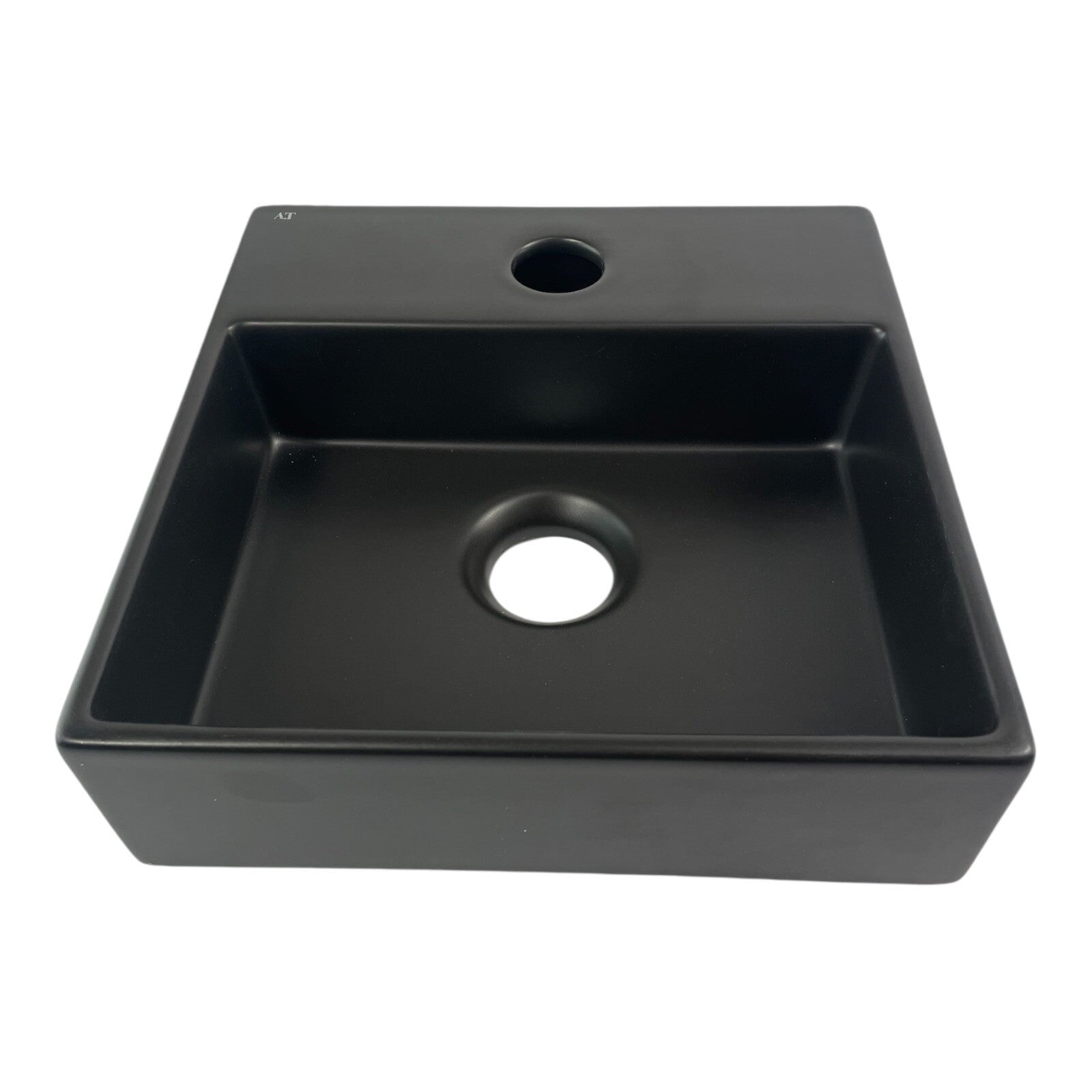 AeT Italia L318 black ceramic wall mounted hand wash basin bathroom sink