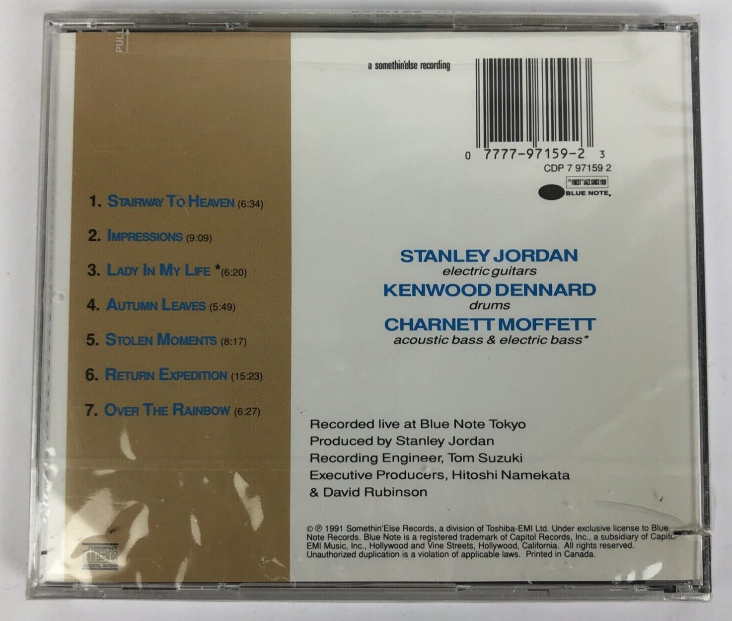 Stanley Jordan Stolen Moments (1991) Digital Audio CD 7 Tracks - #33