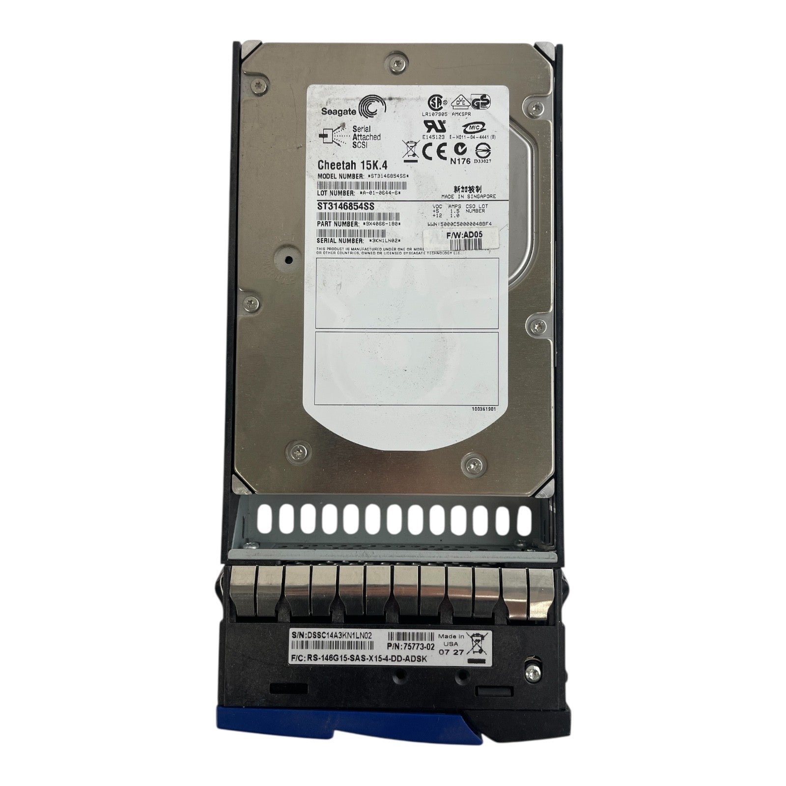 Seagate Cheetah 15K.4 146GB 15000RPM SAS 3Gbps 8MB Cache 3.5-inch