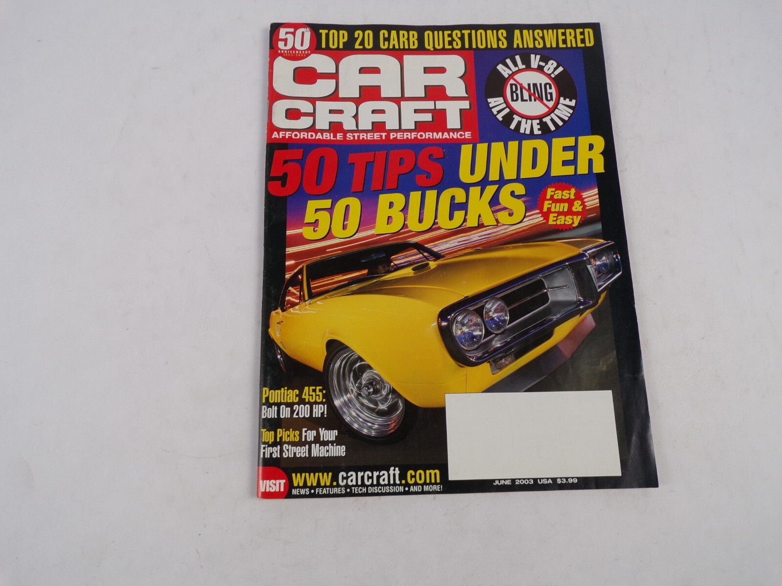 June 2003 Car Craft 50 Tips Under 50 Bucks Pontiac 455 Bolt On 200 Hp Top 20