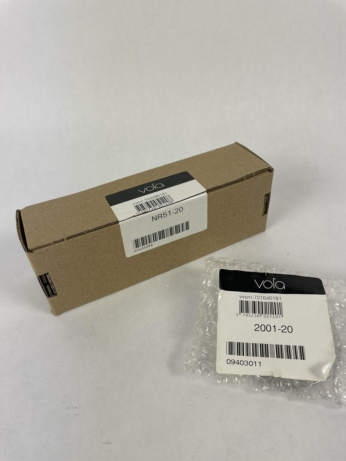 Vola NR51-20 Handle Brushed Chrome operating lever of the series 5000, 6000