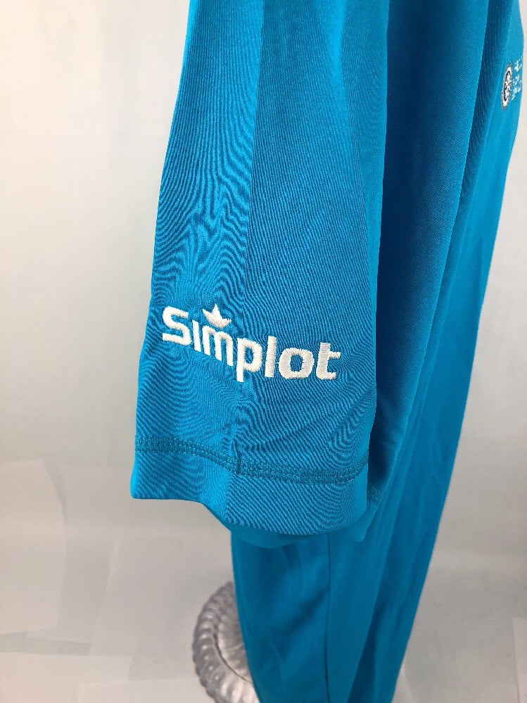 Adidas 0355 Golf Men's Puremotion polo shirt teal size large Torrey Pines