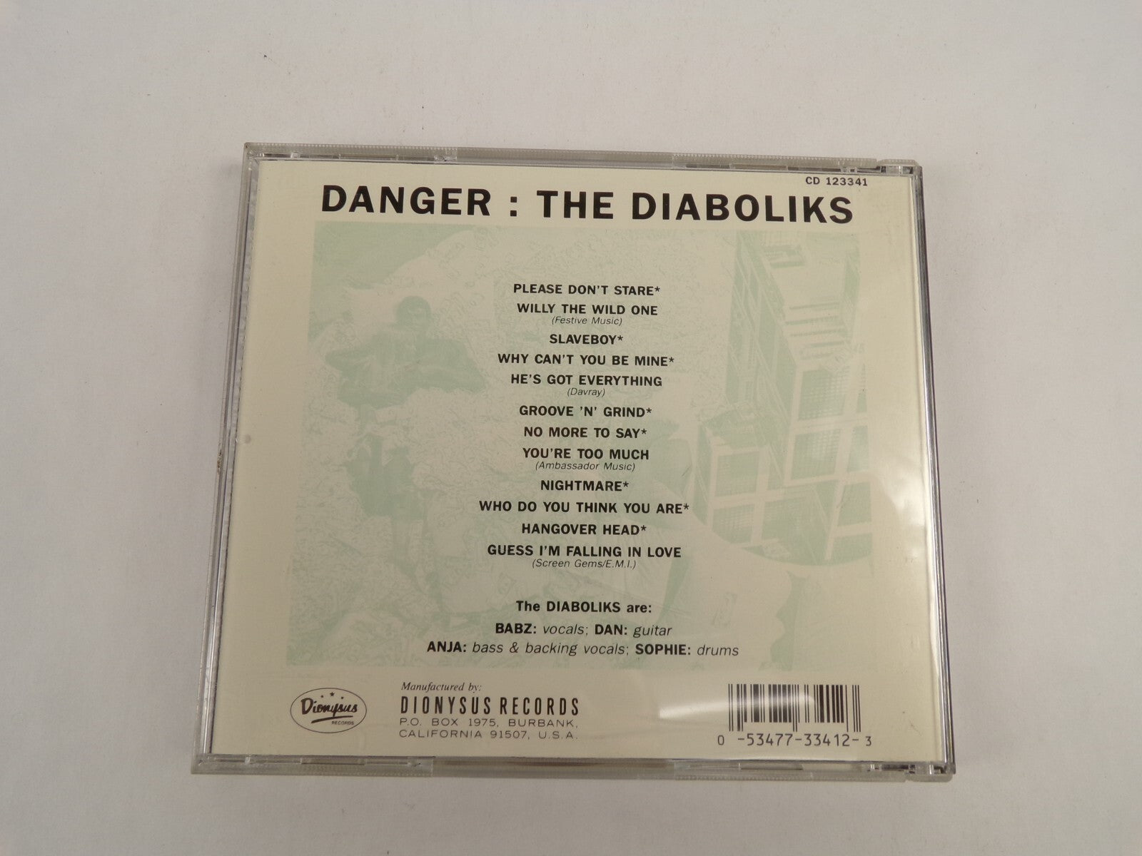 Danger! The Diaboliks Slaveboy Nightmare Willy The Wild One No More To Say CD#51