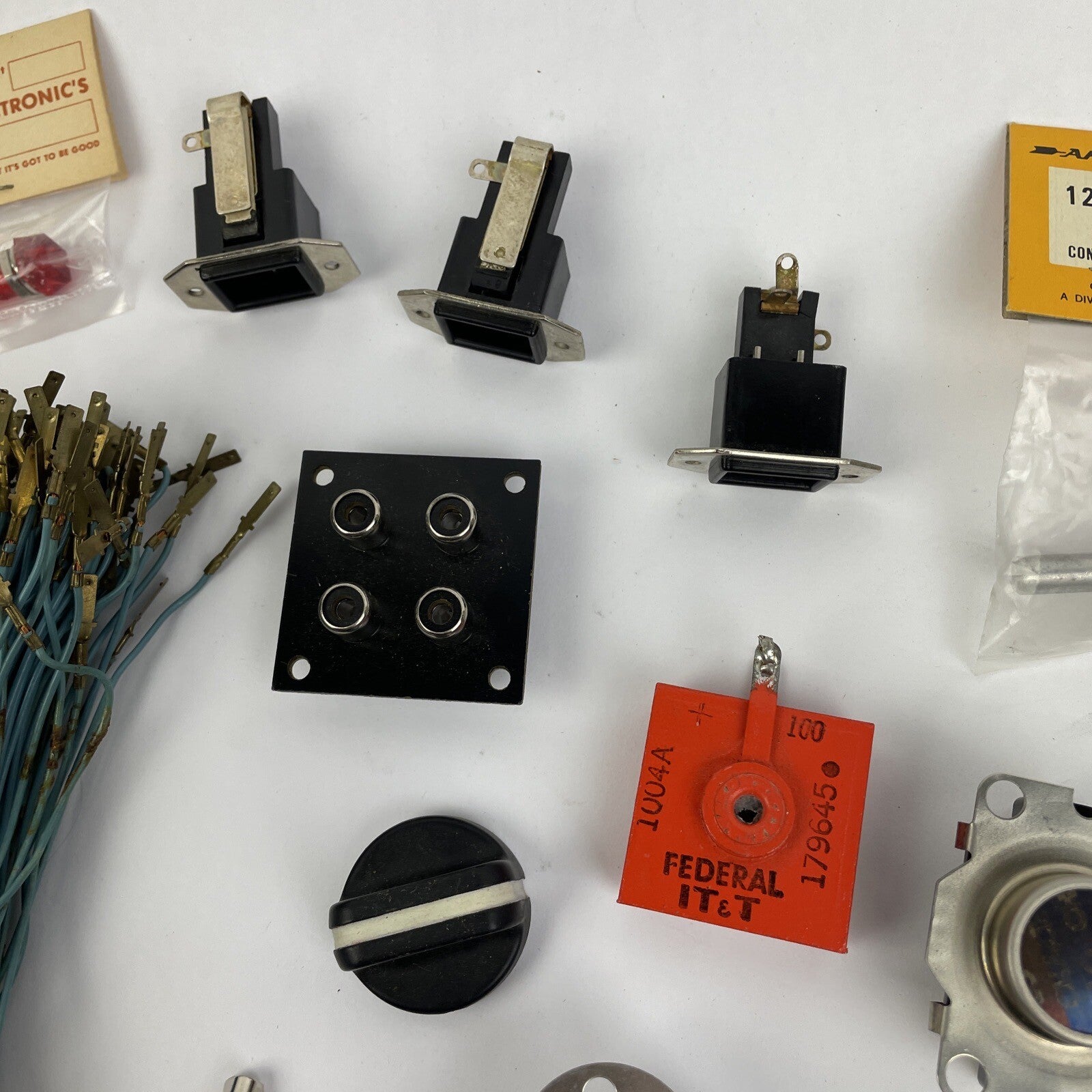Huge Lot KLIXON Limit Switches Cessna Instrument Panel Parts Sprague RCA + LOOK