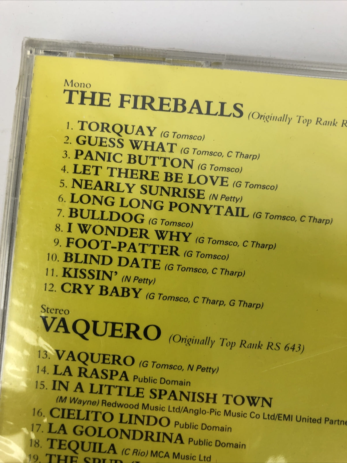 Fireballs - Fireballs / Vaquero - The Fireballs CD Norman Petty Masters - New #2