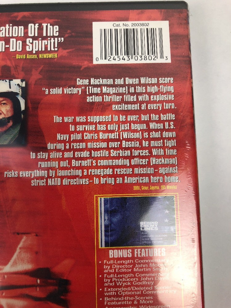 (DVD, 2002, Widescreen)Behind Enemy Lines Owen Wilson, Mint - Fast Shipping