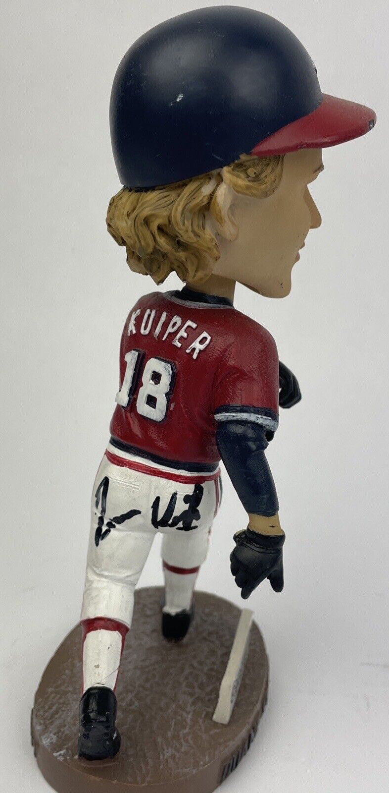 Cleveland Indians Guardians SF Giants Duane Kuiper Bobblehead Signed Broken Bat